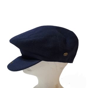 Vintage Epoch Men's Wool Ivy Newsboy Hat Navy Blue